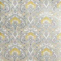 Crown Archives Flora Nouveau Wallpaper in Yellow