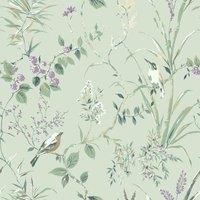 Crown Mariko Bird Wallpaper in Green
