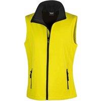 Result Women's Core Printable Soft Shell Bodywarmer in Yellow | Size: Large
