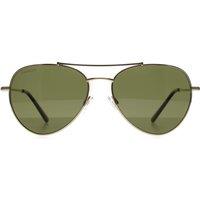 Serengeti Men's Aviator Shiny Light Gold Mineral 555nm Polarized Photochromic Pete