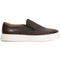 Dune London Men's 'Tayo' Leather Trainers in Brown | Size: 7