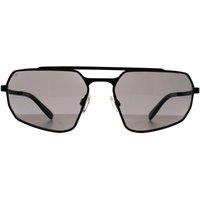 Serengeti Men's Rectangle Matte Black Saturn Polarized Smoke Photochromic Hinkley
