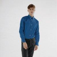 TopLook London Men's Mens Smart-Casual Shirt Cotton Regular Fit Semi-Formal Shirt in Dark Navy | Size: 3XL