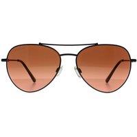 Serengeti Men's Aviator Matte Dark Gunmetal Mineral Drivers Gradient Photochromic Pete in Grey