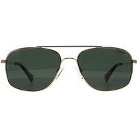Polaroid Men's Rectangle Dark Ruthenium Green Green Polarized PLD 6235/S/X in Grey