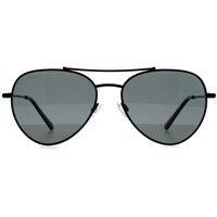 Serengeti Men's Aviator Matte Black Mineral Smoke Polarized Photochromic Pete