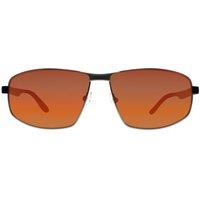 BMW Men's Aviator Shiny Palladium Red Mirror BS0038 in Silver