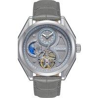 Heritor Automatic Men's Antoni Leather-Band Watch in Grey