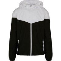 Build Your Brand Men's Tech Two Tone Jacket in Black | Size: XL