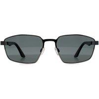 Serengeti Men's Rectangle Shiny Gunmetal Mineral Smoke Polarized Photochromic Kean in Grey