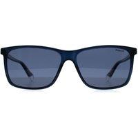 Polaroid Men's Rectangle Blue Blue Polarized PLD 4137/S