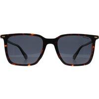 Polaroid Men's Square Havana Blue Polarized PLD 4183/S/X in Brown