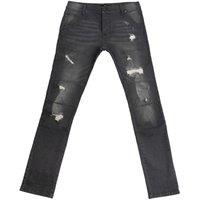 TopLook London Men's Stretchy Slim Fit Ripped Jeans in Grey | Size: 34R