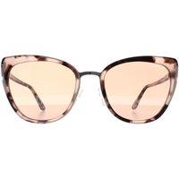 Tom Ford Women's Cat Eye Coloured Havana Brown Mirror Simona FT0717 Sunglasses