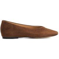Dune London Women's 'Highcut' Suede Ballet Pumps in Brown | Size: 3