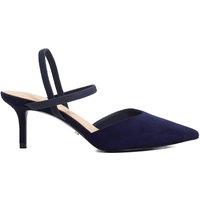 Dune London Women's Wide Fit 'Classical' Suede Strappy Heels in Blue | Size: 5