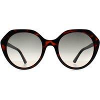 Guess Women's Oval Dark Havana Grey Gradient GF6201 in Brown