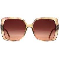 Guess Women's Square Beige Brown Tortoise Pink Gradient GM0828