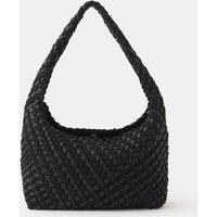 Accessorize Women's Large Woven Shoulder Bag in Black