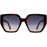 Guess Women's Cat Eye Dark Havana Blue Gradient GF6178 in Brown