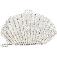 Dune London Women's 'Embellished' Clutch in Silver