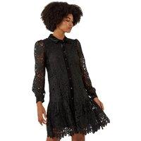 Roman Women's Premium Velvet Trim Shirt Dress in Black | Size: 18