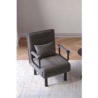 Living and Home 3-in-1 Lounge and Sofa Bed with Pillow in Grey