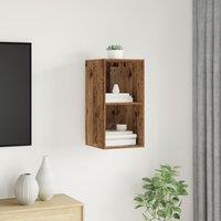Berkfield Home TV Cabinet with Shelf Old wood 37 x 37 x 72 cm Engineered wood in Brown