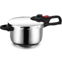 Geepas 4L Stainless Steel Pressure Cooker Quick Pressure Release Induction Hob Compatible in Silver
