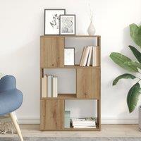 Berkfield Home Book Stand Artisan oak Engineered wood 60 x 24 x 94 cm Book Stand in Brown