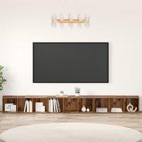 Berkfield Home TV Cabinet 3 pcs Old wood 37 x 35 x 107.5 cm Engineered wood in Brown