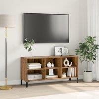 Berkfield Home Old Wood TV Stand Old Wood Engineered wood, Metal Medium Storage in Brown