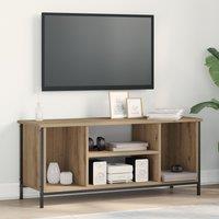 Berkfield Home TV Stand Artisan Oak Engineered Wood, Metal 102 x 35 x 45 cm in Brown