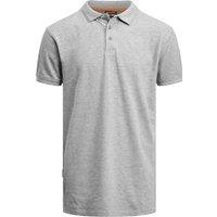Jobman Men's Melange Polo Shirt in Grey | Size: Small