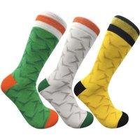 Ireland Men's Retro Socks (Pack of 3) in Pale Green | Size: 7-11