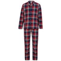 SF Men's Tartan Pyjama Set in Red | Size: XS