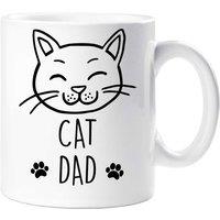 60 SECOND MAKEOVER Men's Cat Dad Mug in White