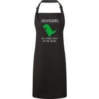 60 SECOND MAKEOVER Men's Groom Dinosaur Apron in Black