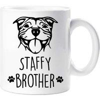 60 SECOND MAKEOVER Men's Staffy Mug Staffy Brother in White