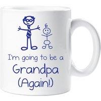 60 SECOND MAKEOVER Men's I'm Going To Be A Grandpa Again Mug Cup New Baby in White