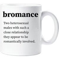 60 SECOND MAKEOVER Men's Bromance Definition Mug Urban Dictionary in White