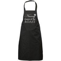 60 SECOND MAKEOVER Women's Nanny Queen Of The Roast Black Apron