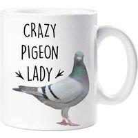 60 SECOND MAKEOVER Women's Crazy Pigeon Lady Mug in White