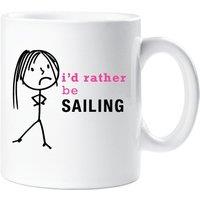 60 SECOND MAKEOVER Women's I'd Rather Be Sailing Mug in White