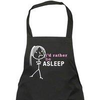 60 SECOND MAKEOVER Women's I'd Rather Be Asleep Apron in Black