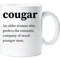 60 SECOND MAKEOVER Women's Cougar Definition Mug Urban Dictionary in White
