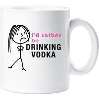 60 SECOND MAKEOVER Women's I'd Rather Be Drinking Vodka Mug in White