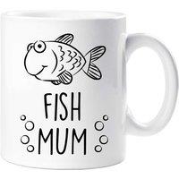 60 SECOND MAKEOVER Women's Fish Mum Mug Pet Present Christmas Mothers Day in White