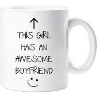 60 SECOND MAKEOVER Women's This Has An Awesome Boyfriend Mug in White
