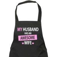 60 SECOND MAKEOVER Women's My Husband Has An Awesome Wife Black Apron